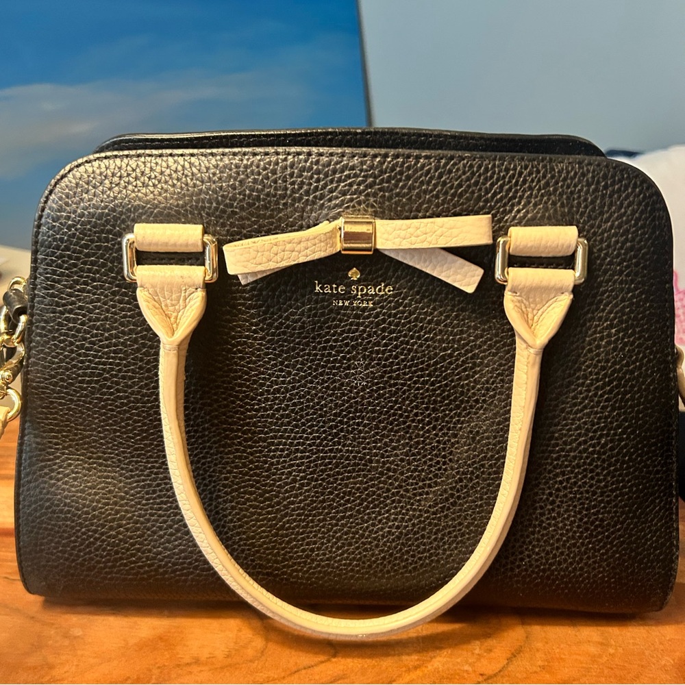 Kate Spade Black and Cream Satchel